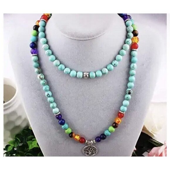 Mala Beads Bracelet Necklace 6mm 108 Prayer Beads for Meditation Yoga - Picture 6 of 6